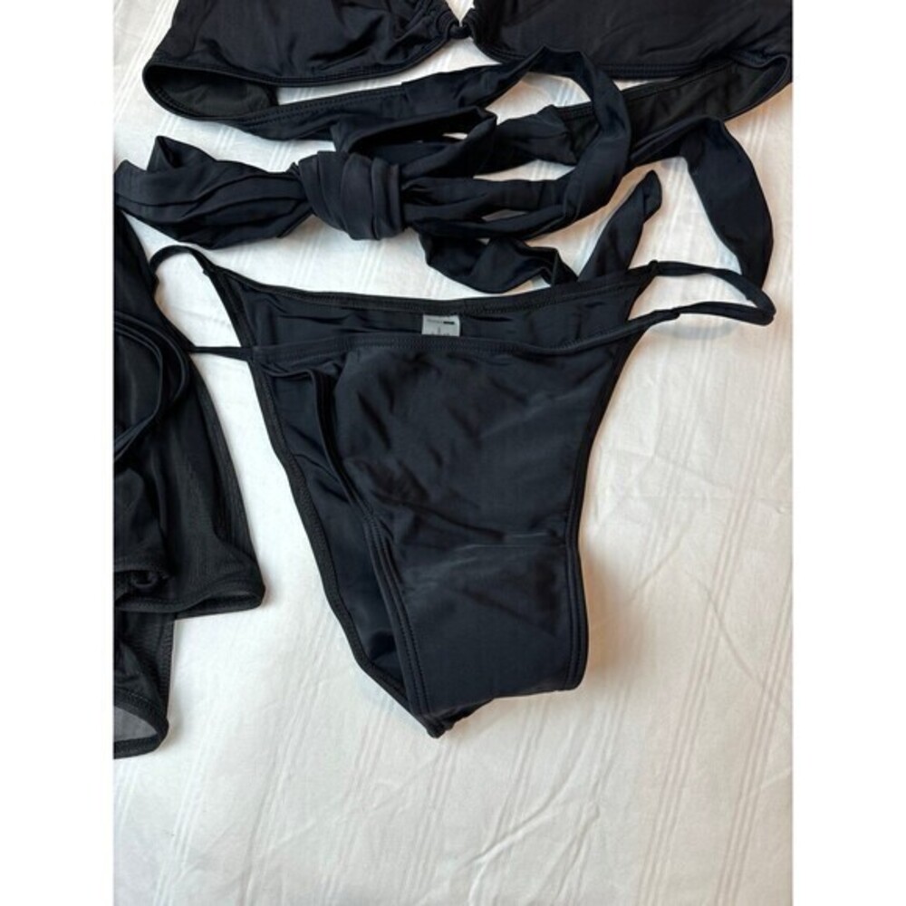 Cut Detail Waist Tie Bikini Cover Up 3 Piece Bikini set Size M‎ RefN02 - Picture 6 of 8